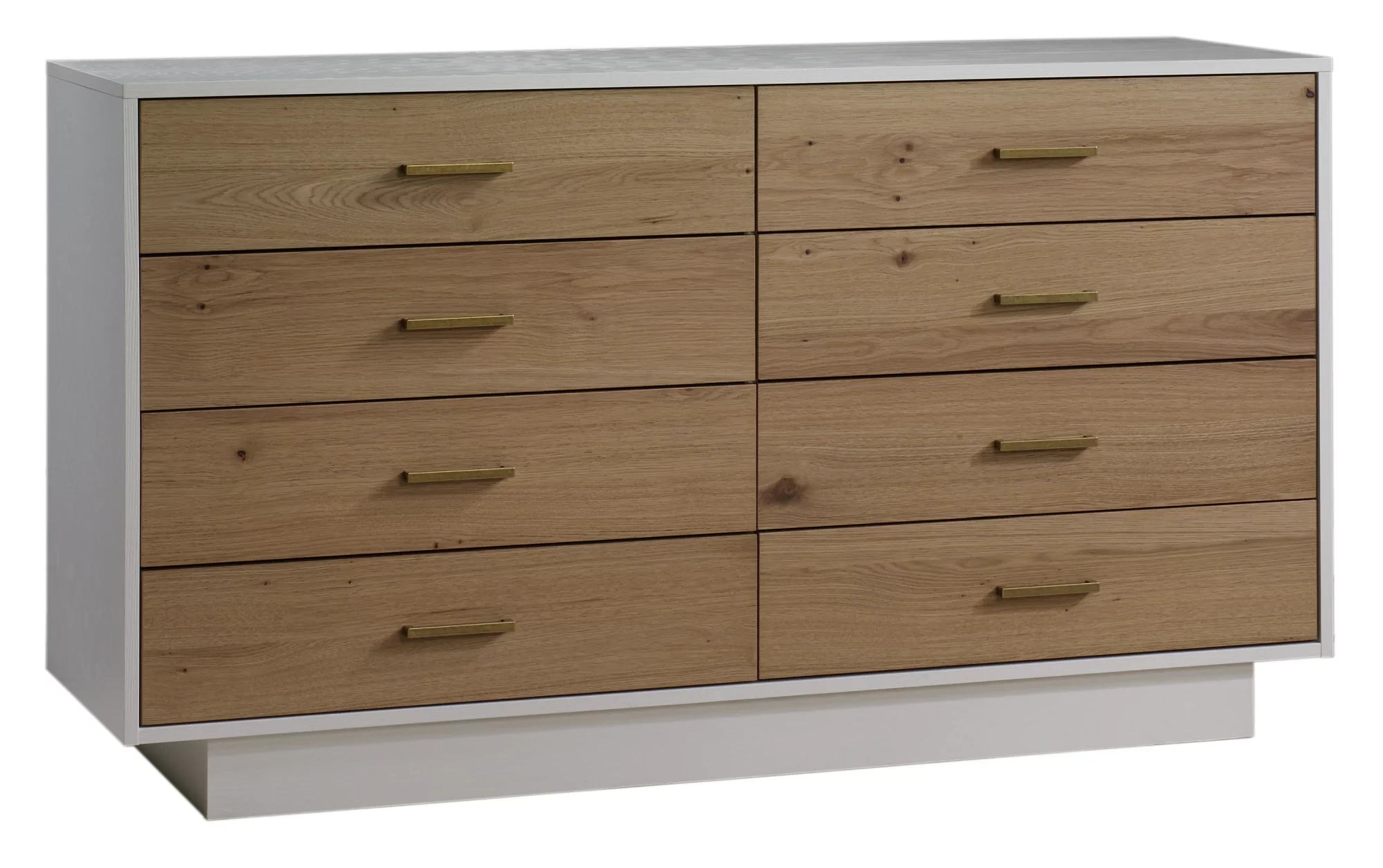 Como Naturale Double Dresser 52’ in White / Natural Oak