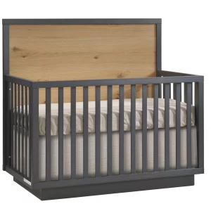 Como Naturale 4-in-1 Convertible Crib in Graphite / Rustic Oak
