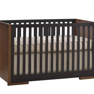Aria Island Convertible Crib in Walnut/Dusk