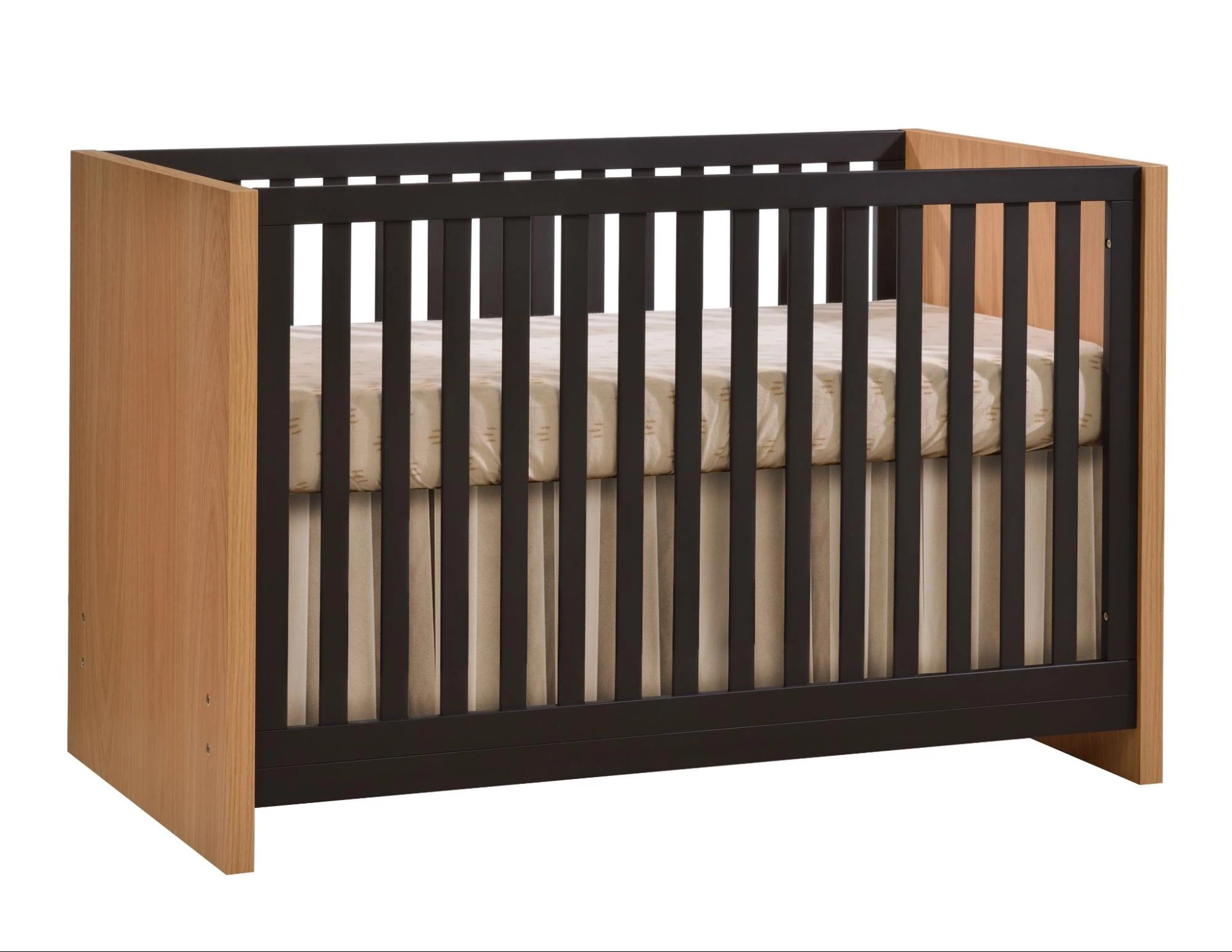 Linea Island Convertible Crib in Dusk/Oak